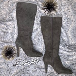 Enzo Angiolini Grey Suede Knee High Boots